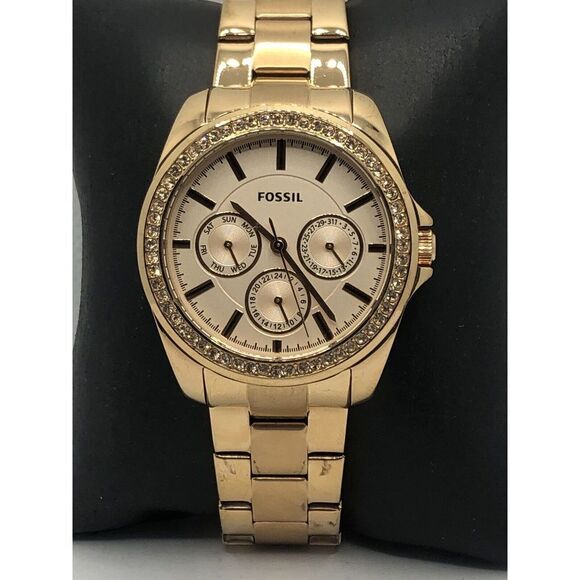 Fossil BQ3316 Women's Stainless Steel Analog Rose Gold Dial Quartz Watch OP437 - Picture 1 of 9